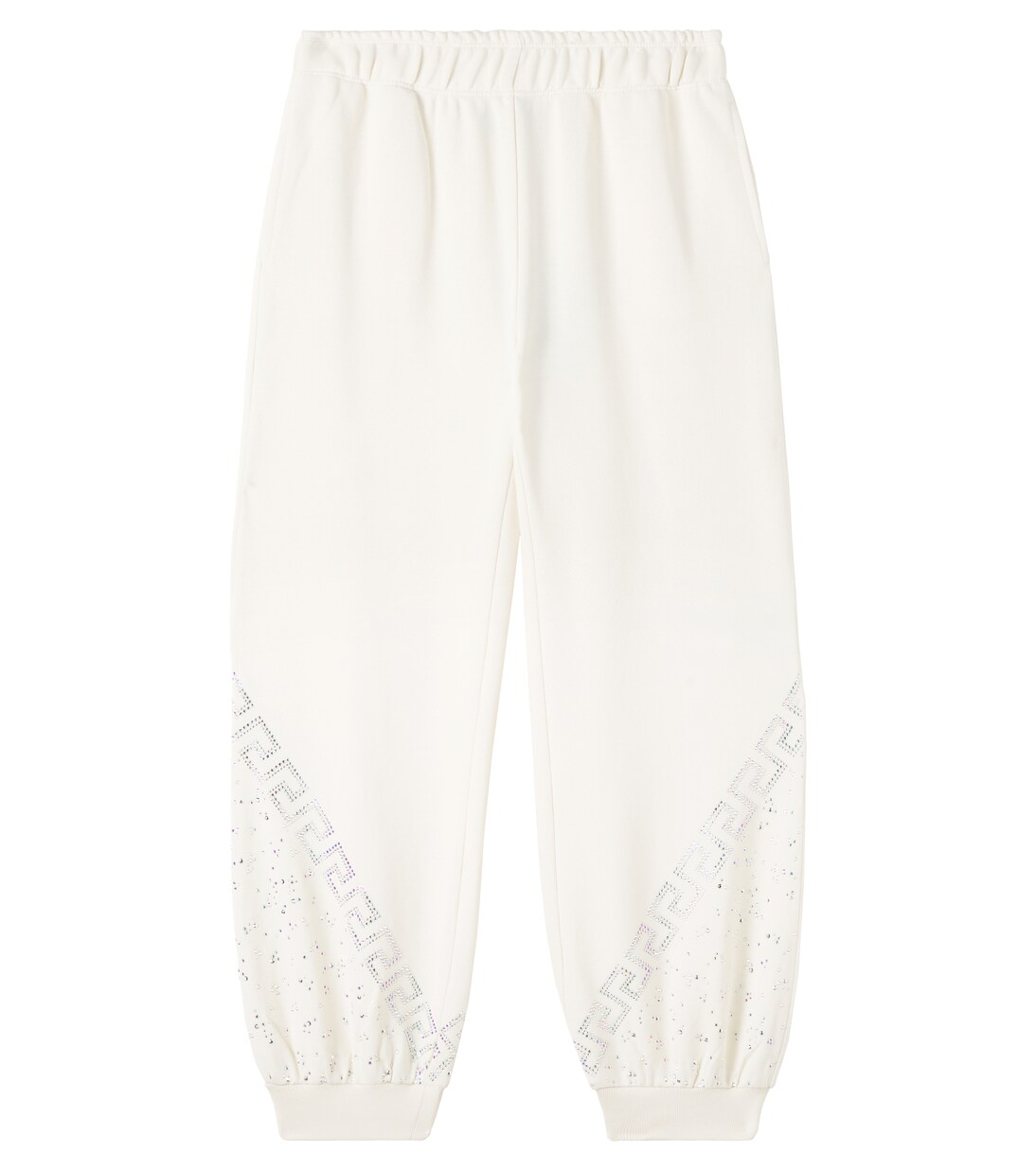 Greca cotton fleece sweatpants | Versace Kids
