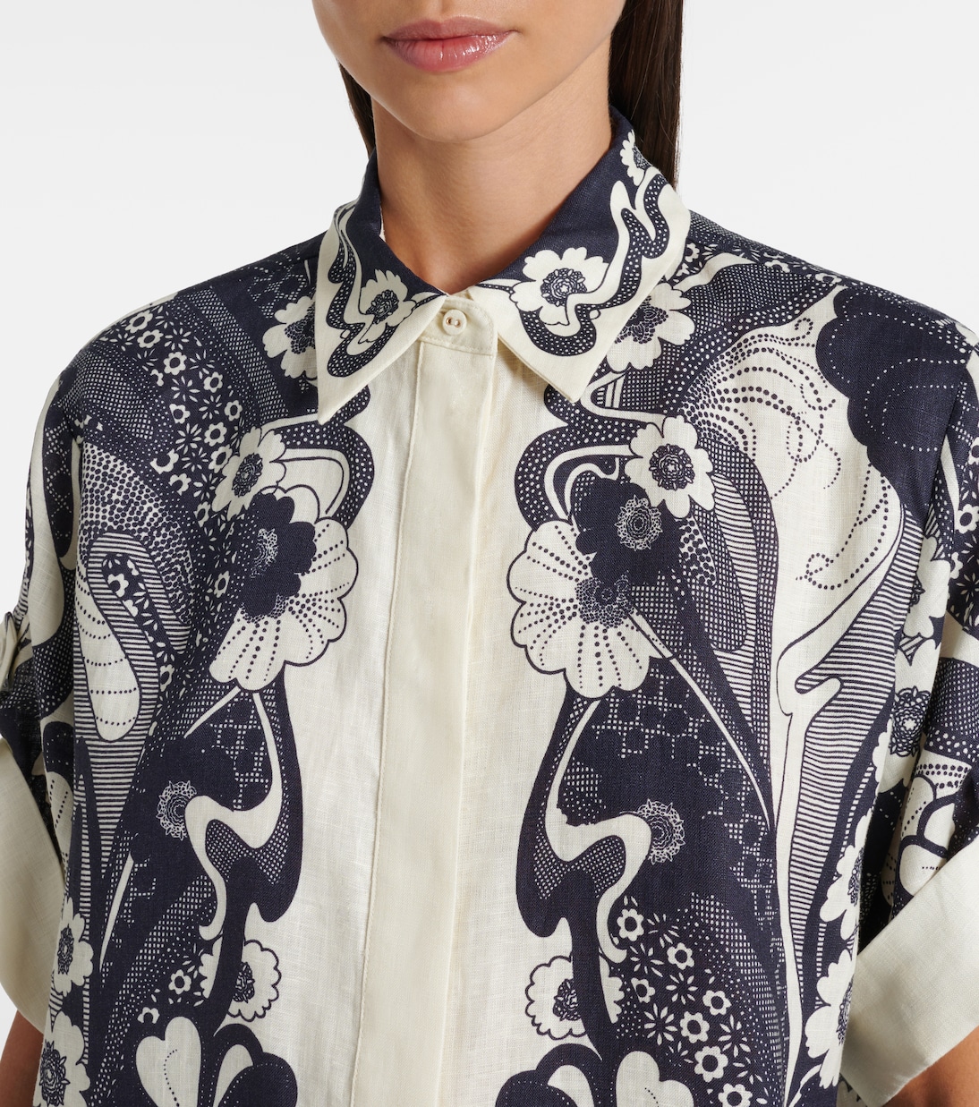 Mickey printed linen shirt | Alémais