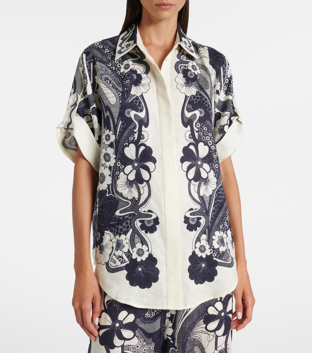 Mickey printed linen shirt | Alémais