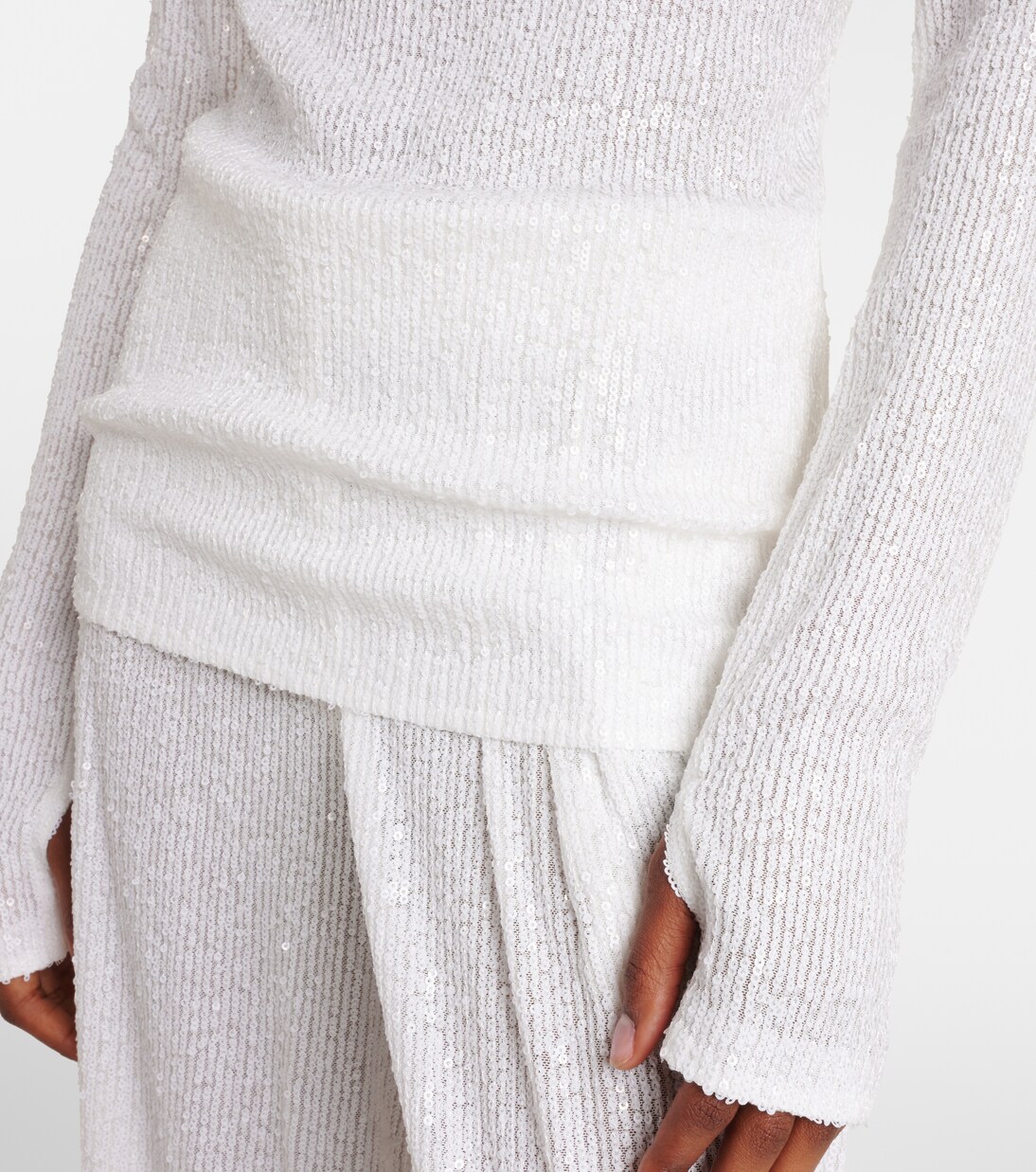 Rollkragenpullover aus Rippstrick | Norma Kamali