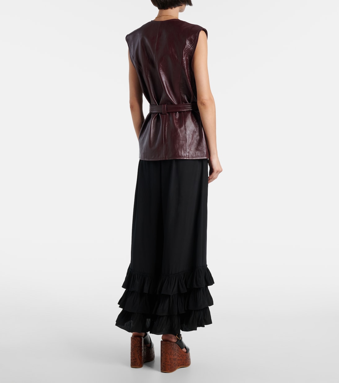 Gilet in pelle con cintura | Chloé