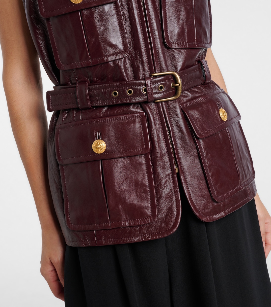 Gilet in pelle con cintura | Chloé