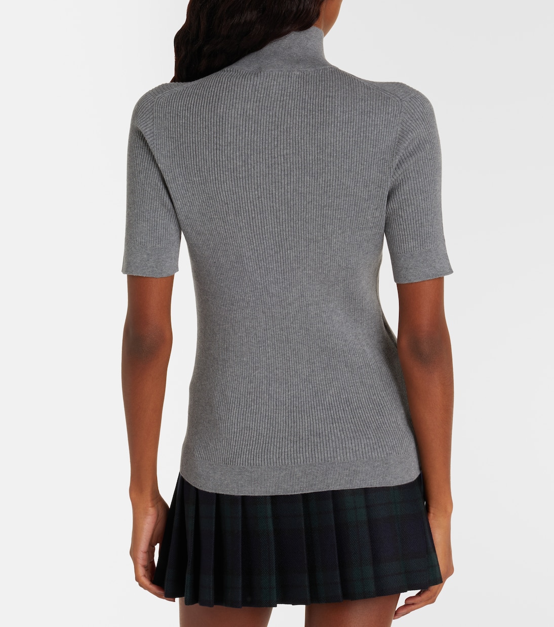 Cotton half-zip sweater | Miu Miu