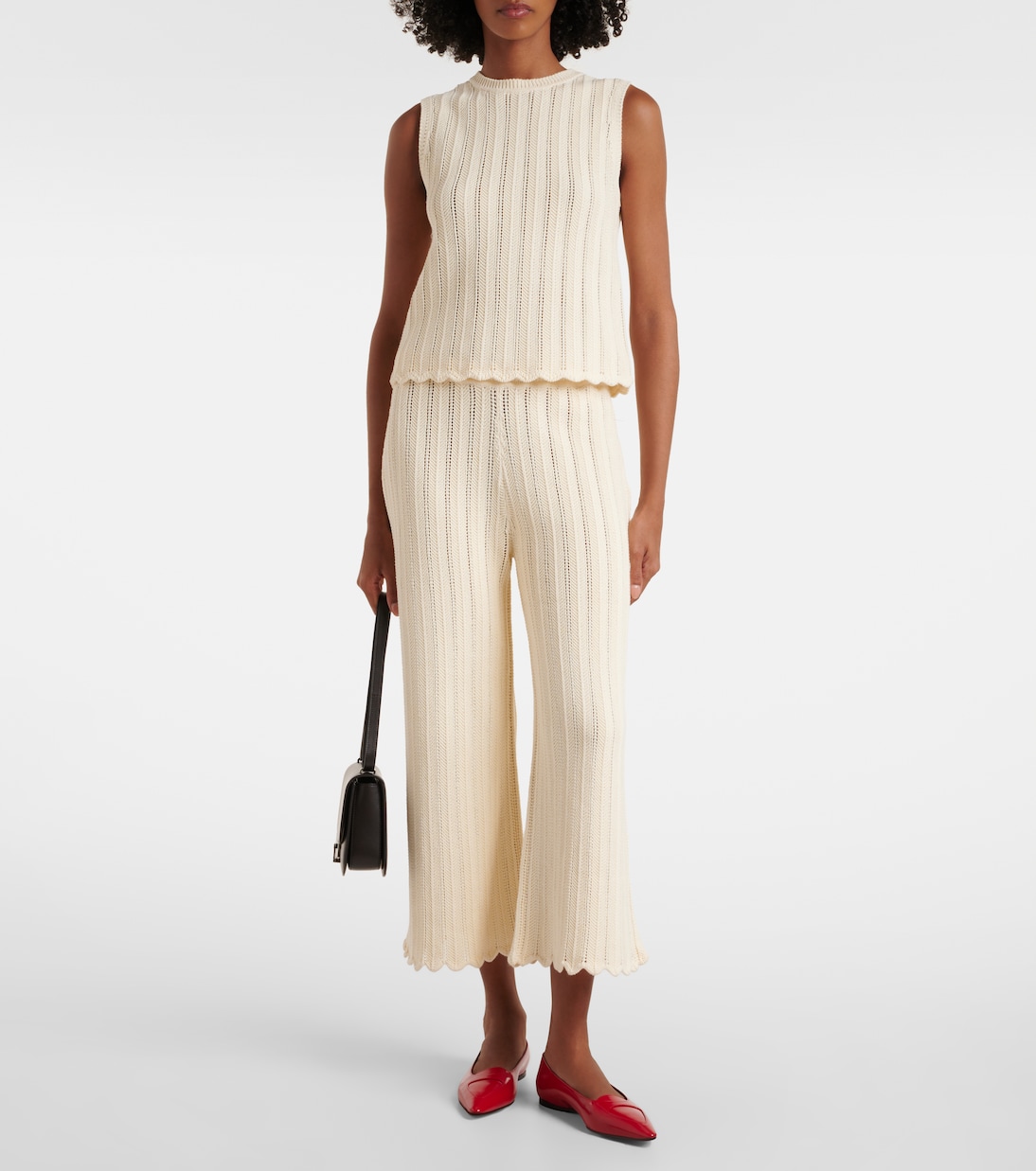 Top Zabou in pointelle smerlato in cotone | Altuzarra