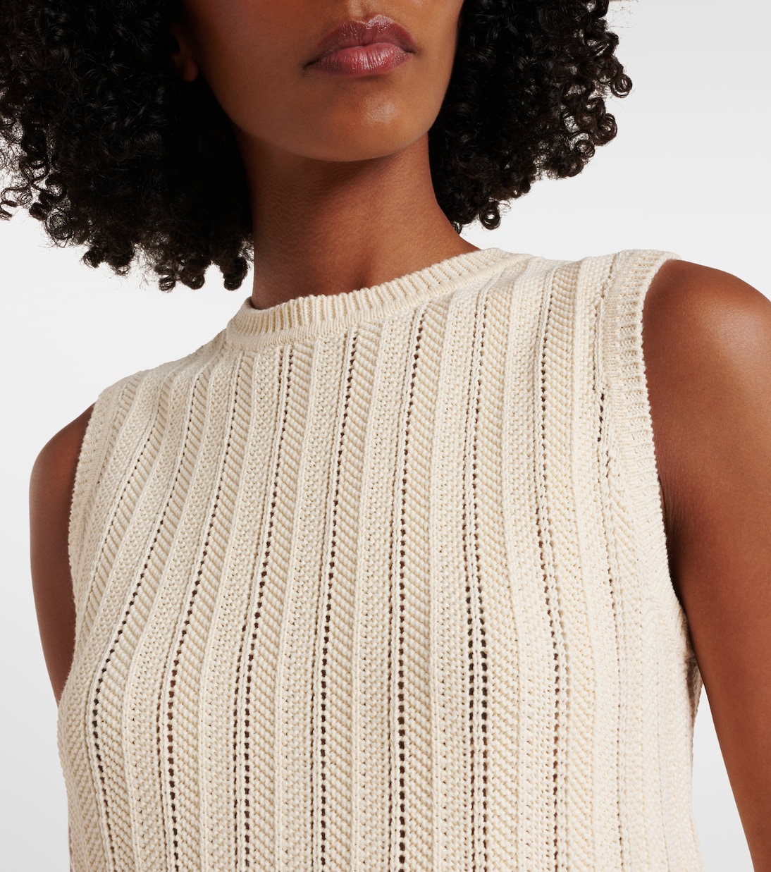Top Zabou in pointelle smerlato in cotone | Altuzarra