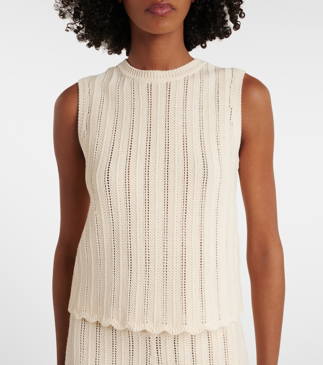 Top Zabou in pointelle smerlato in cotone | Altuzarra
