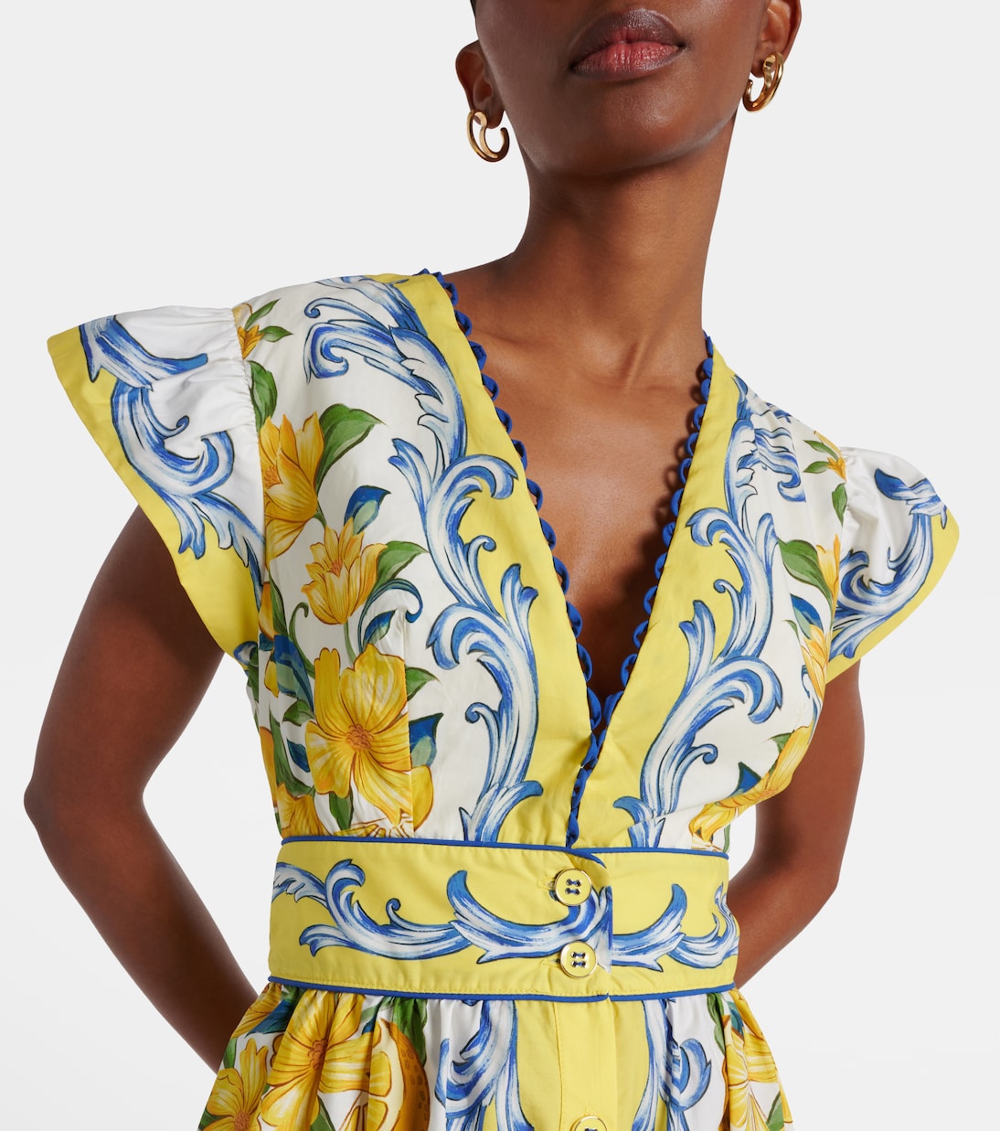 Robe midi imprimée en coton | Farm Rio