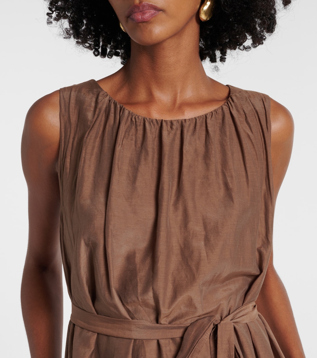 Margot cotton and silk voile minidress | Velvet