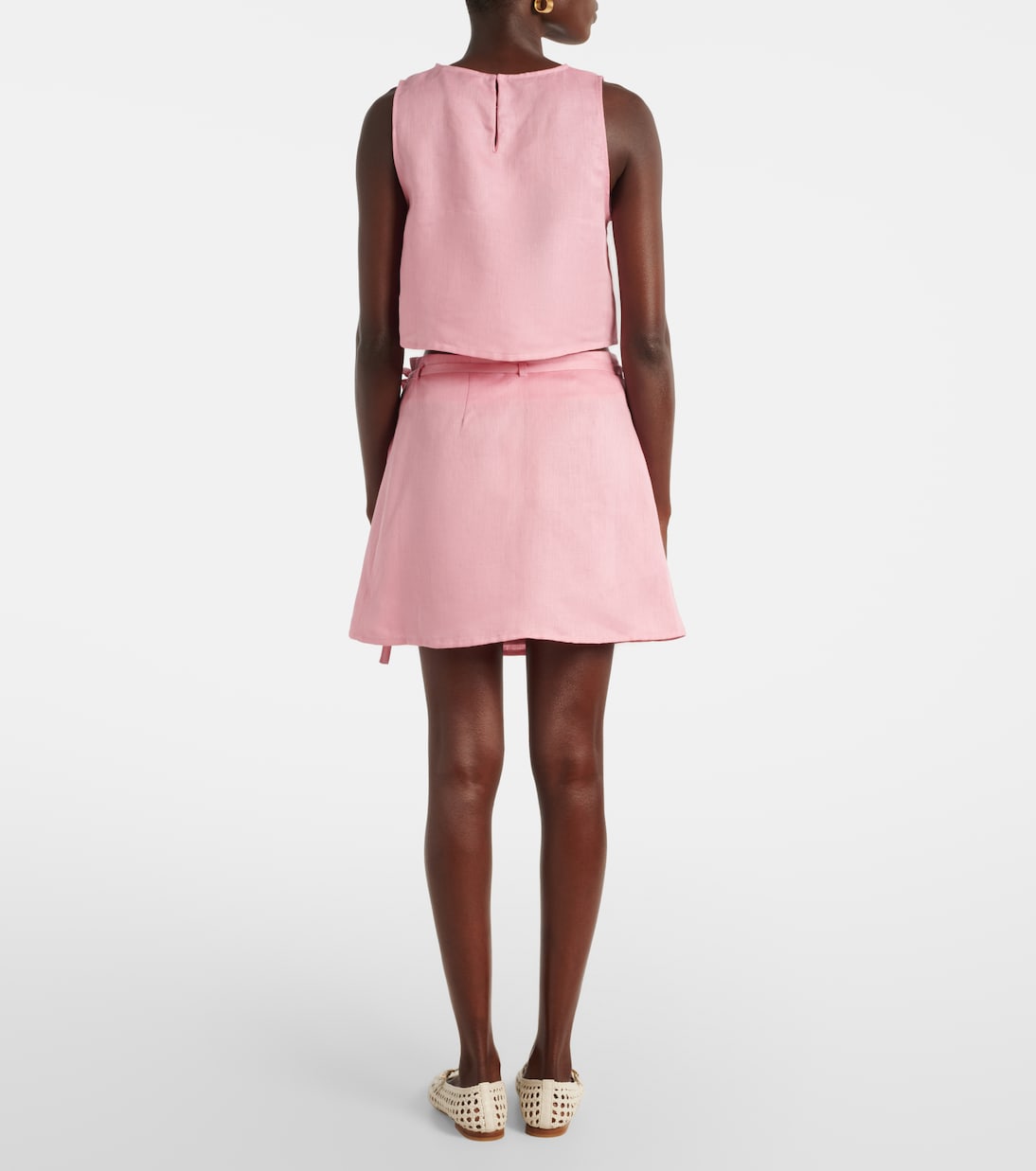 Positano linen miniskirt | Asceno