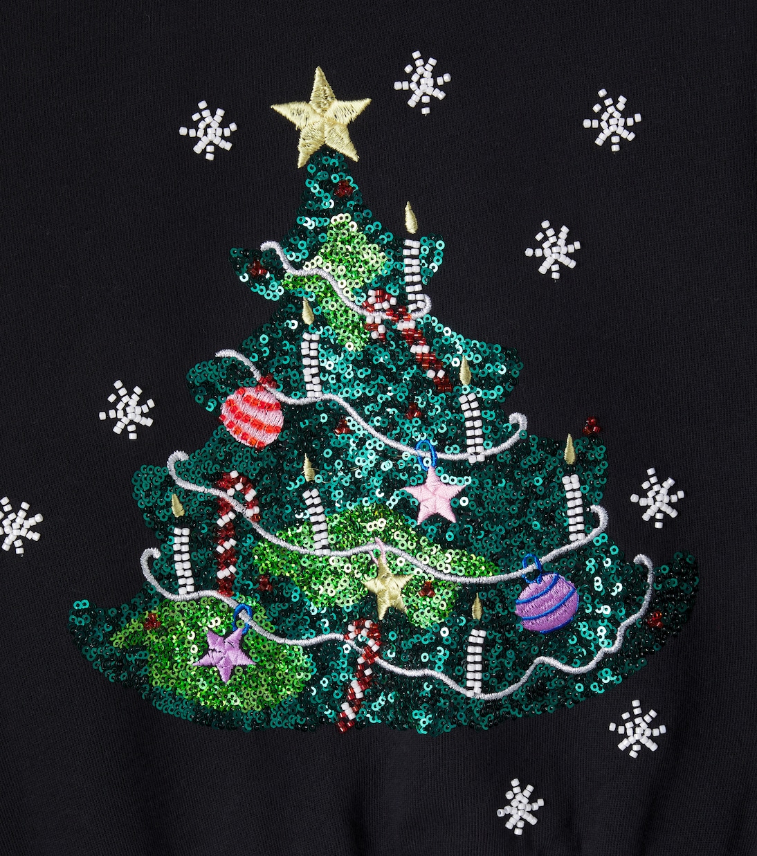Sequined cotton jersey sweatshirt  | Molo