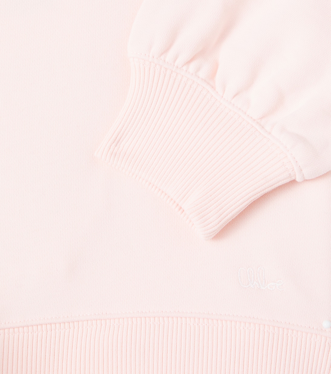 Sweat-shirt en coton et dentelle | Chloé Kids