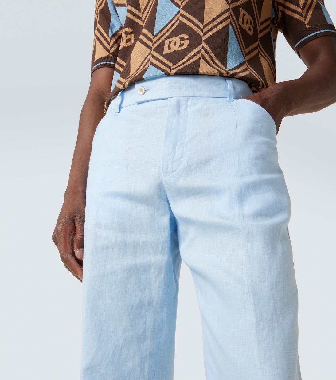 Pantalon droit en lin  | Dolce&Gabbana