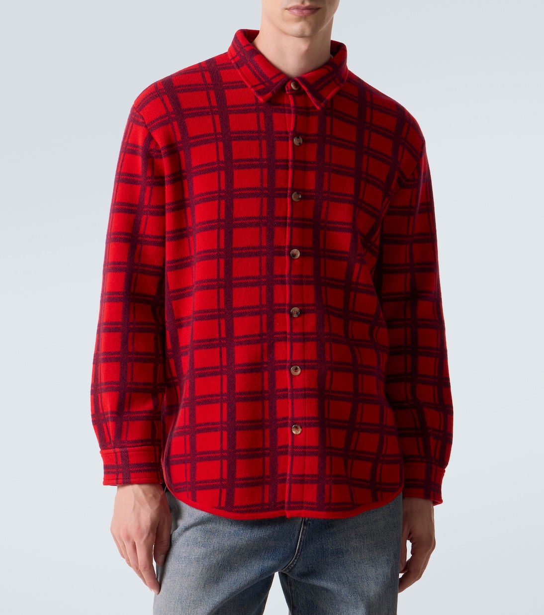 Mr Young checked cashmere shirt | Arch4