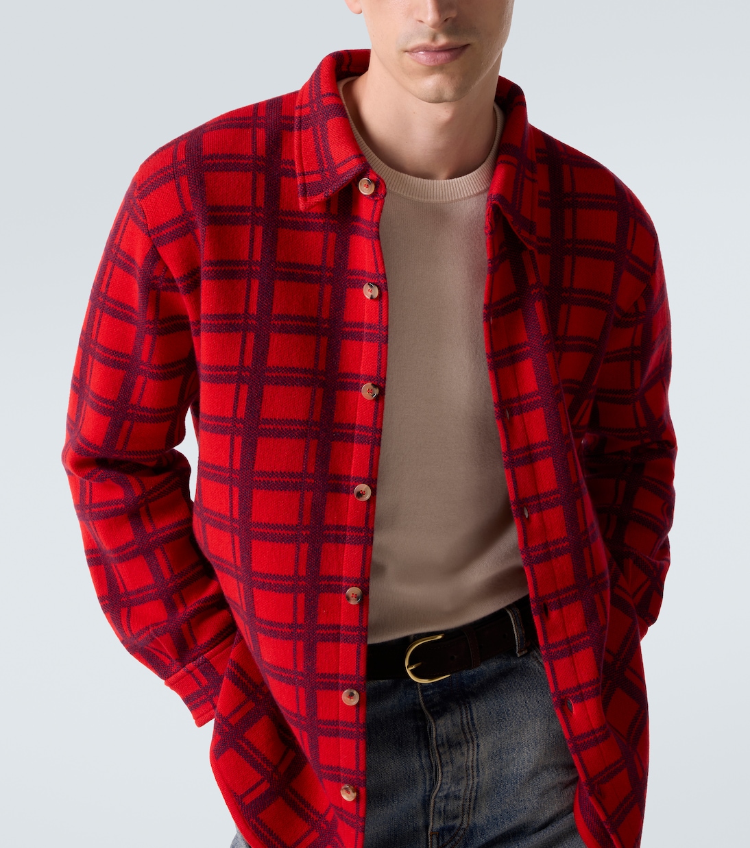 Mr Young checked cashmere shirt | Arch4