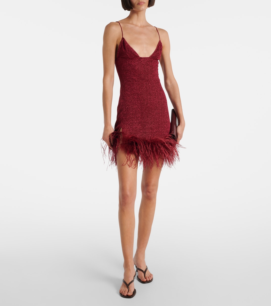 Minikleid Lumière mit Federn | Oséree