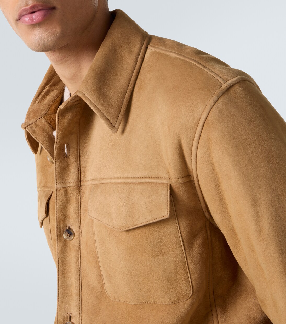 Veste Bento en daim et shearling | The Row