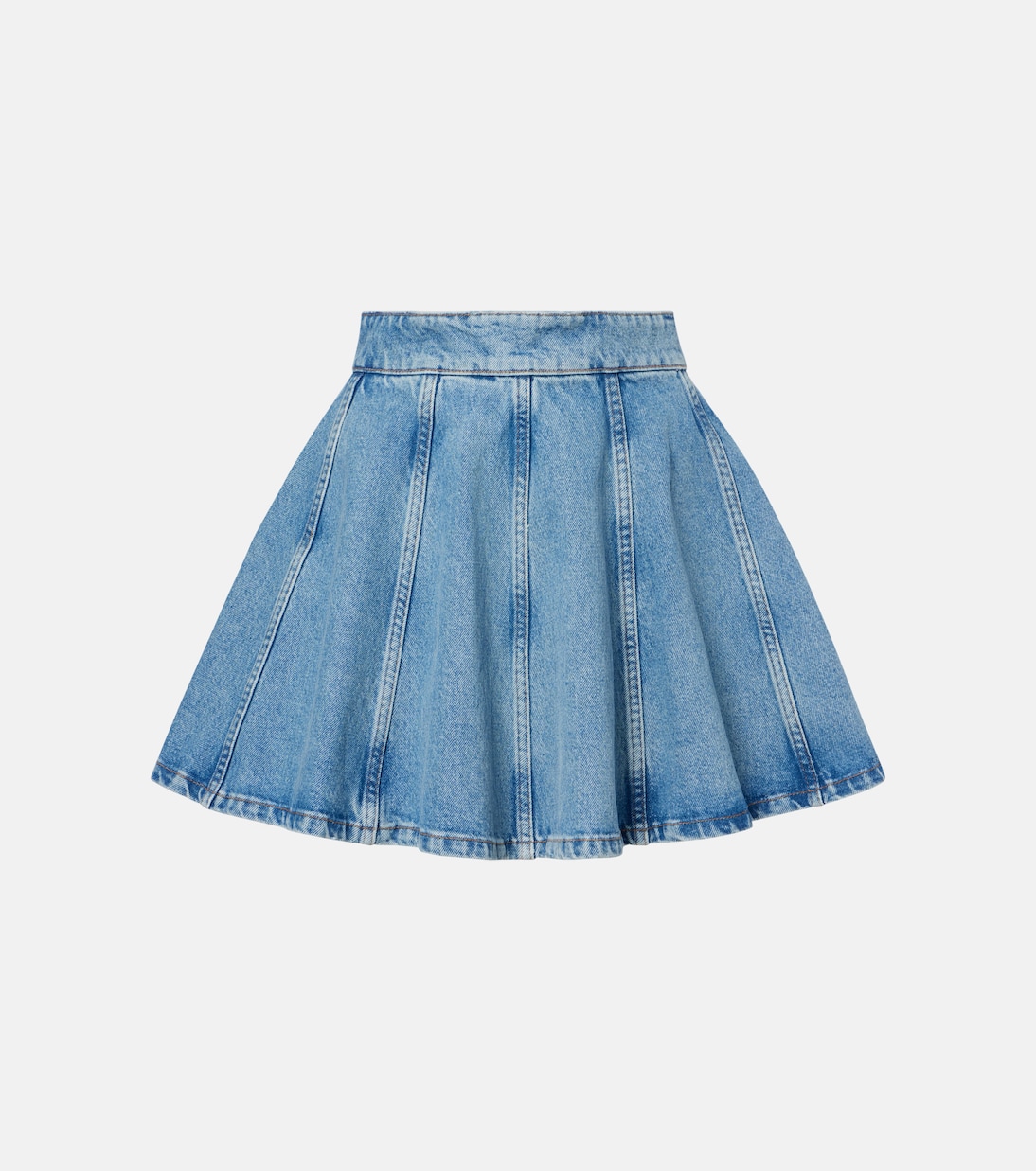 Pleated denim miniskirt | Rotate