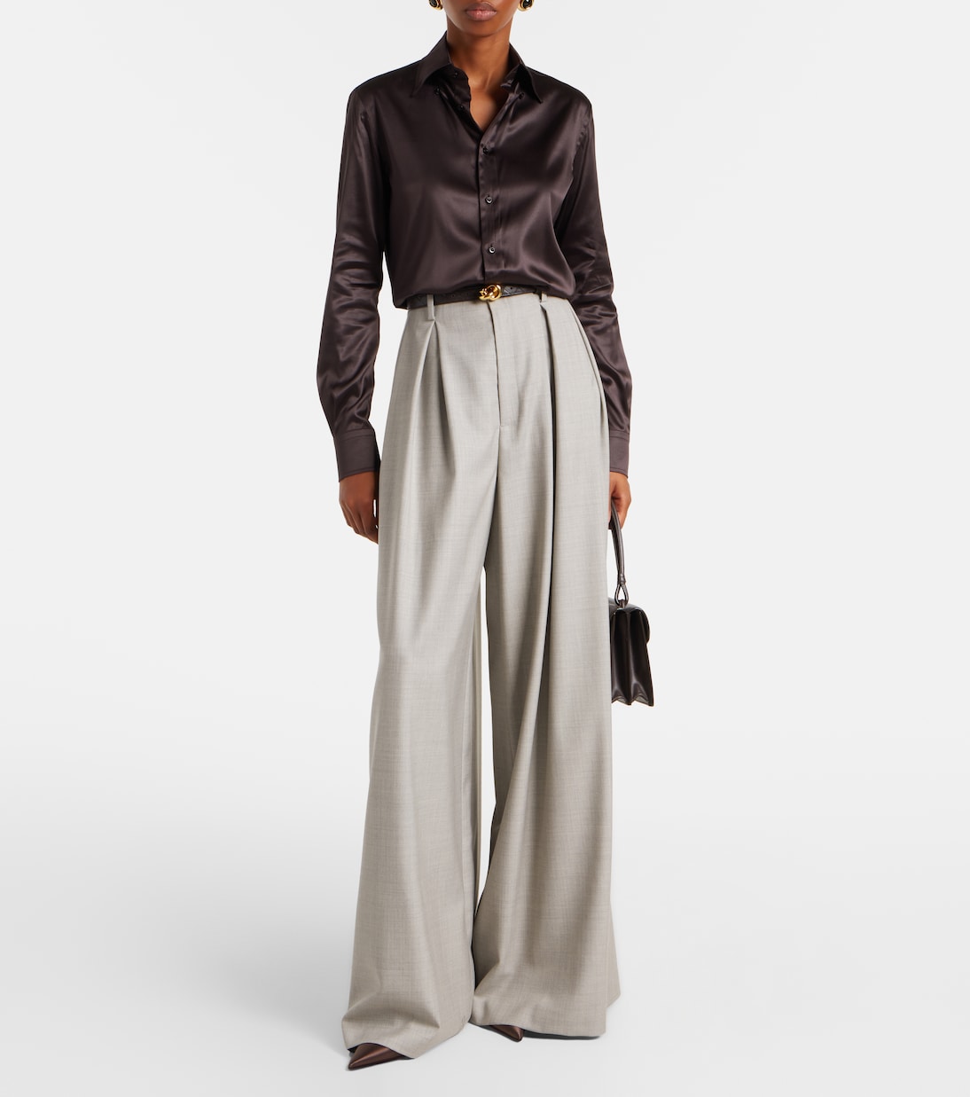 Cameron silk-blend charmeuse shirt | Ralph Lauren Collection