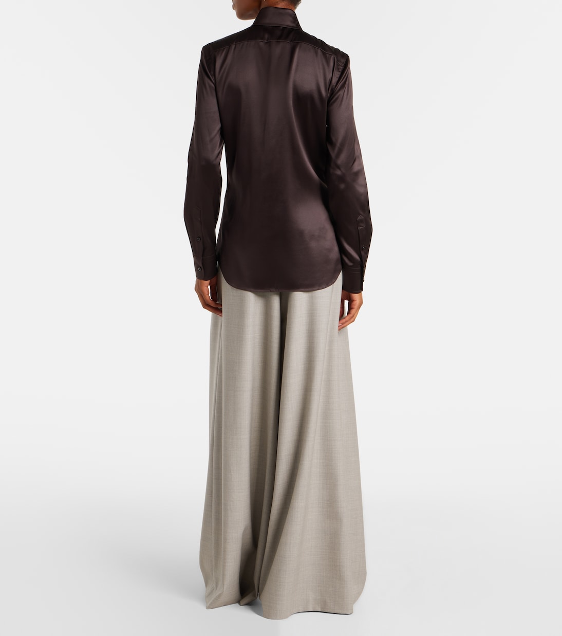 Cameron silk-blend charmeuse shirt | Ralph Lauren Collection