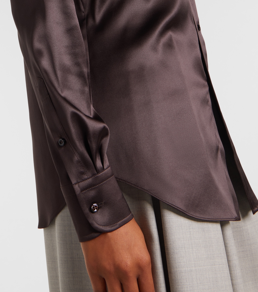Cameron silk-blend charmeuse shirt | Ralph Lauren Collection