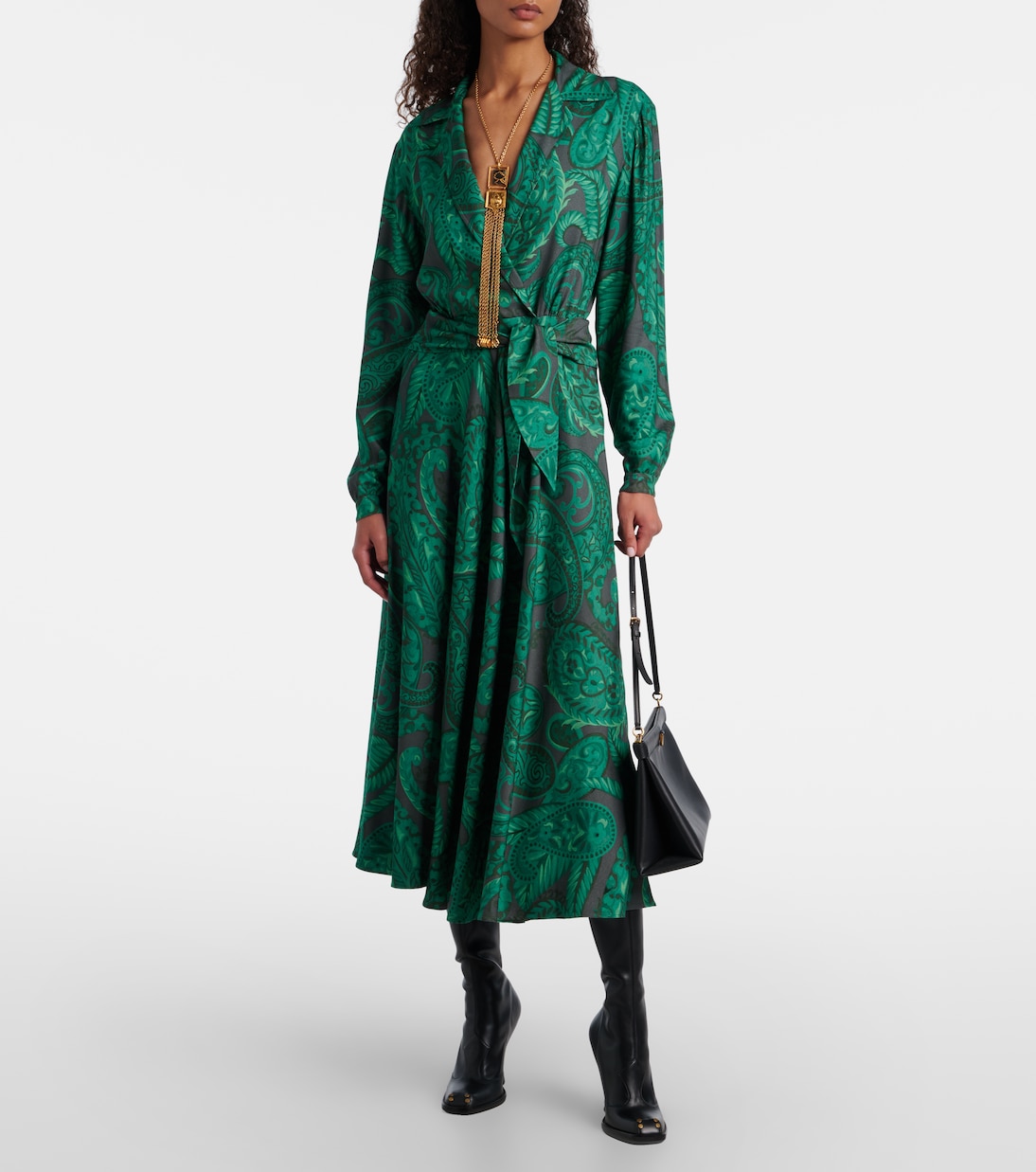 Studded leather knee-high boots | Etro