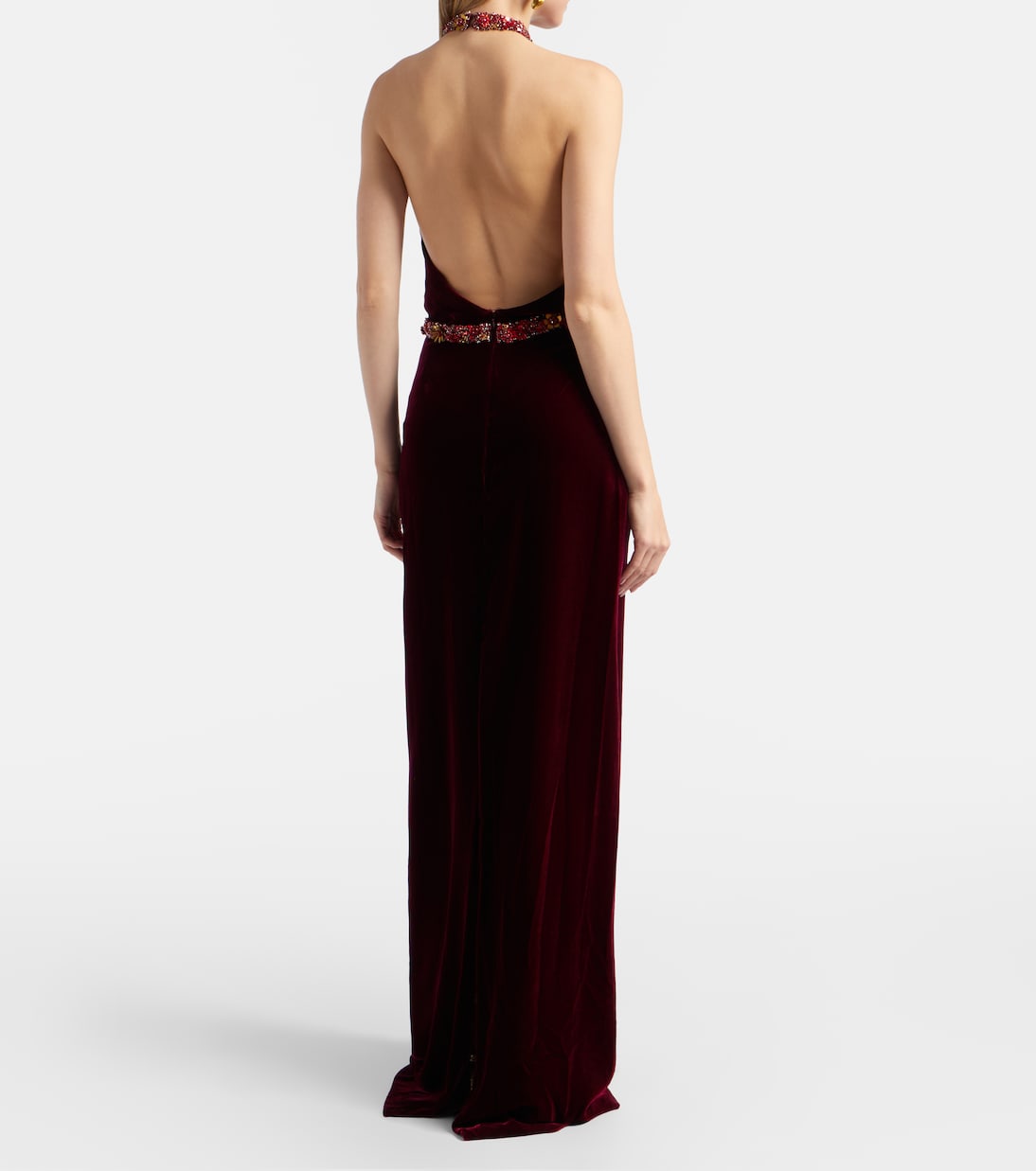 Verzierte Robe aus Samt | Costarellos