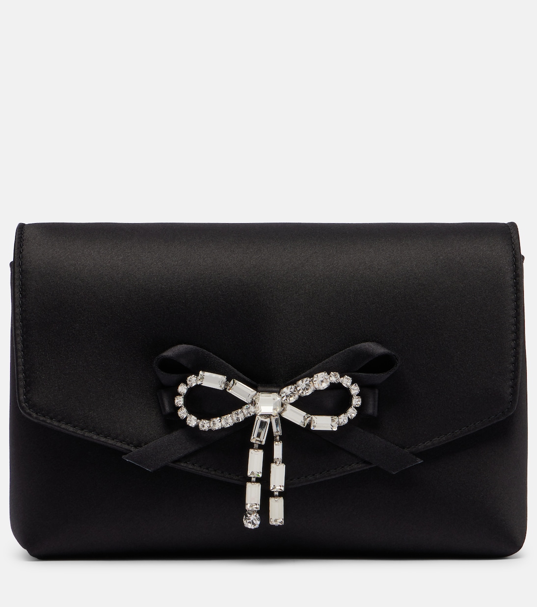 Soft Bow Mini embellished satin clutch | Jimmy Choo