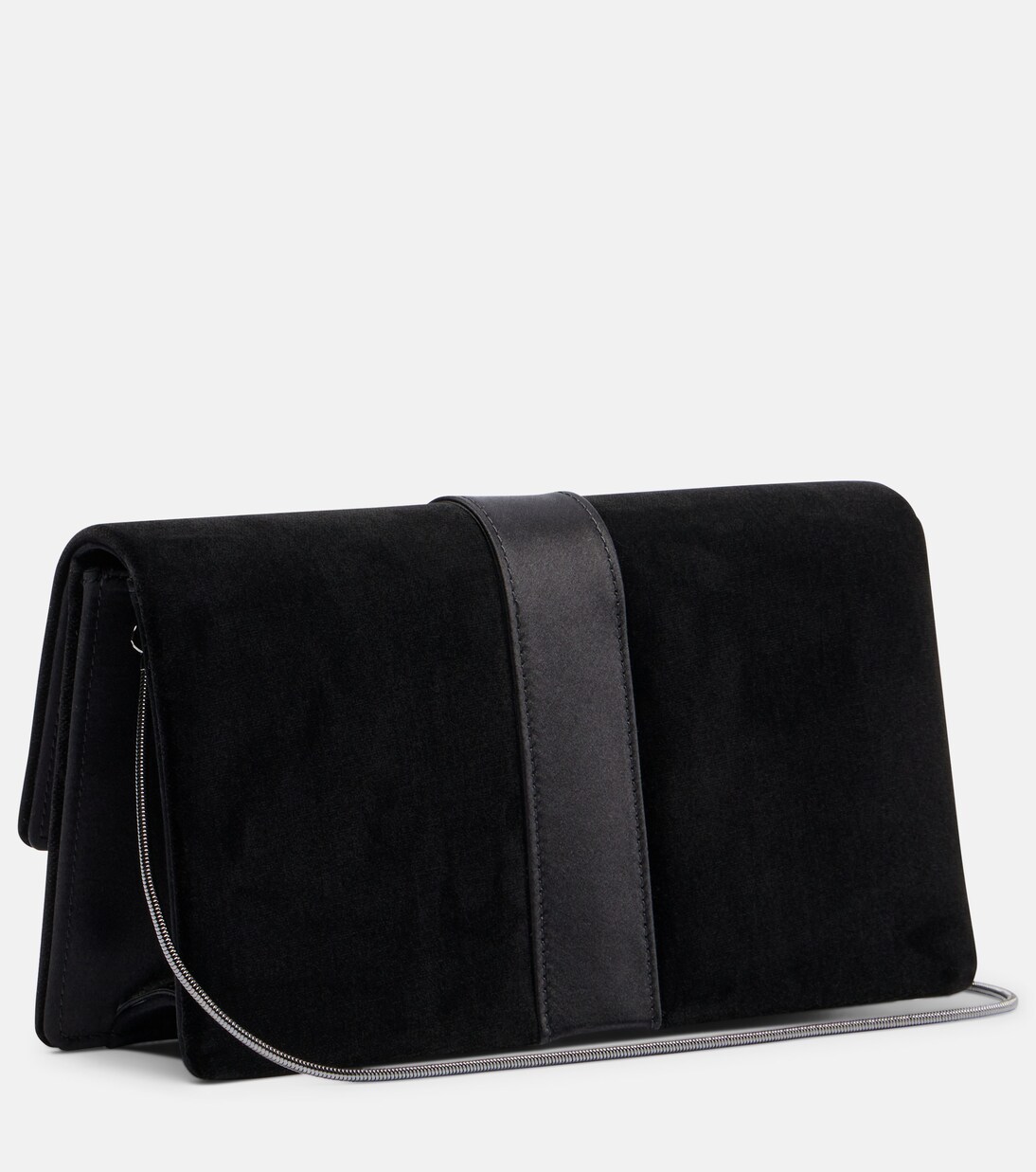 Clutch Capri de terciopelo adornado | Manolo Blahnik