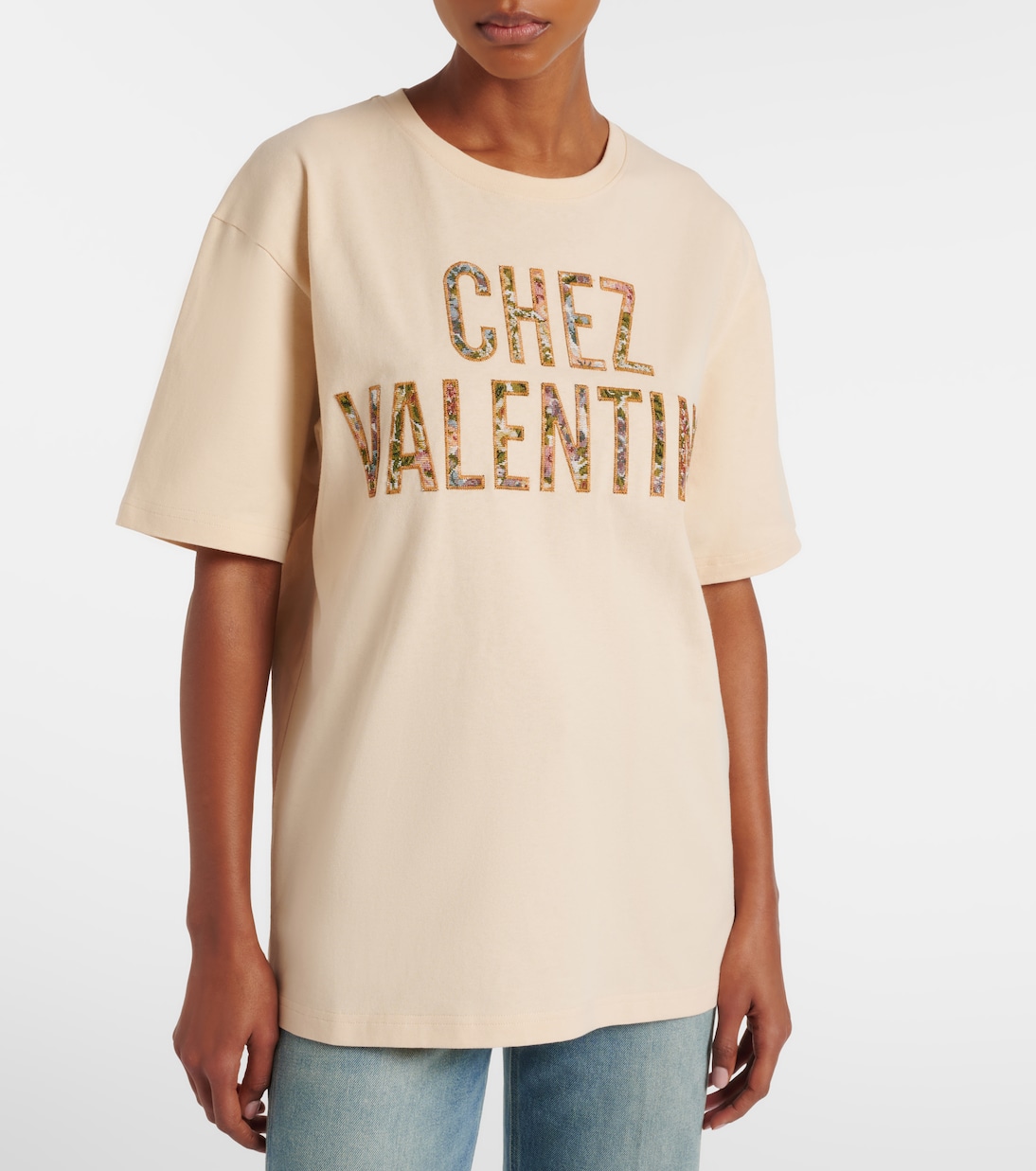 Chez Valentino cotton jersey T-shirt | Valentino