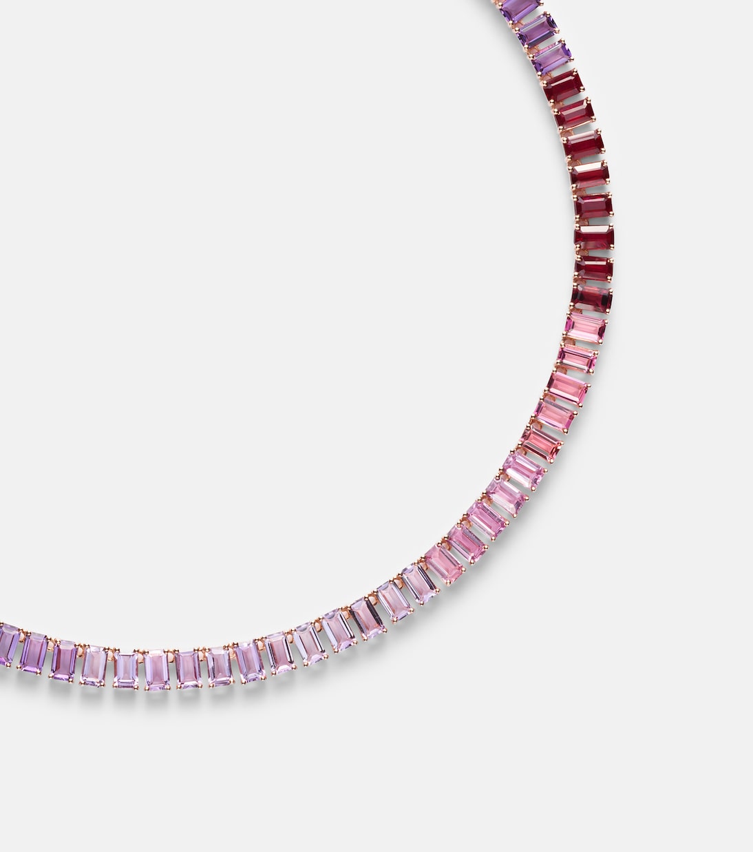 Halskette Ombre Eternity aus 18kt Roségold mit Saphiren | Shay Jewelry