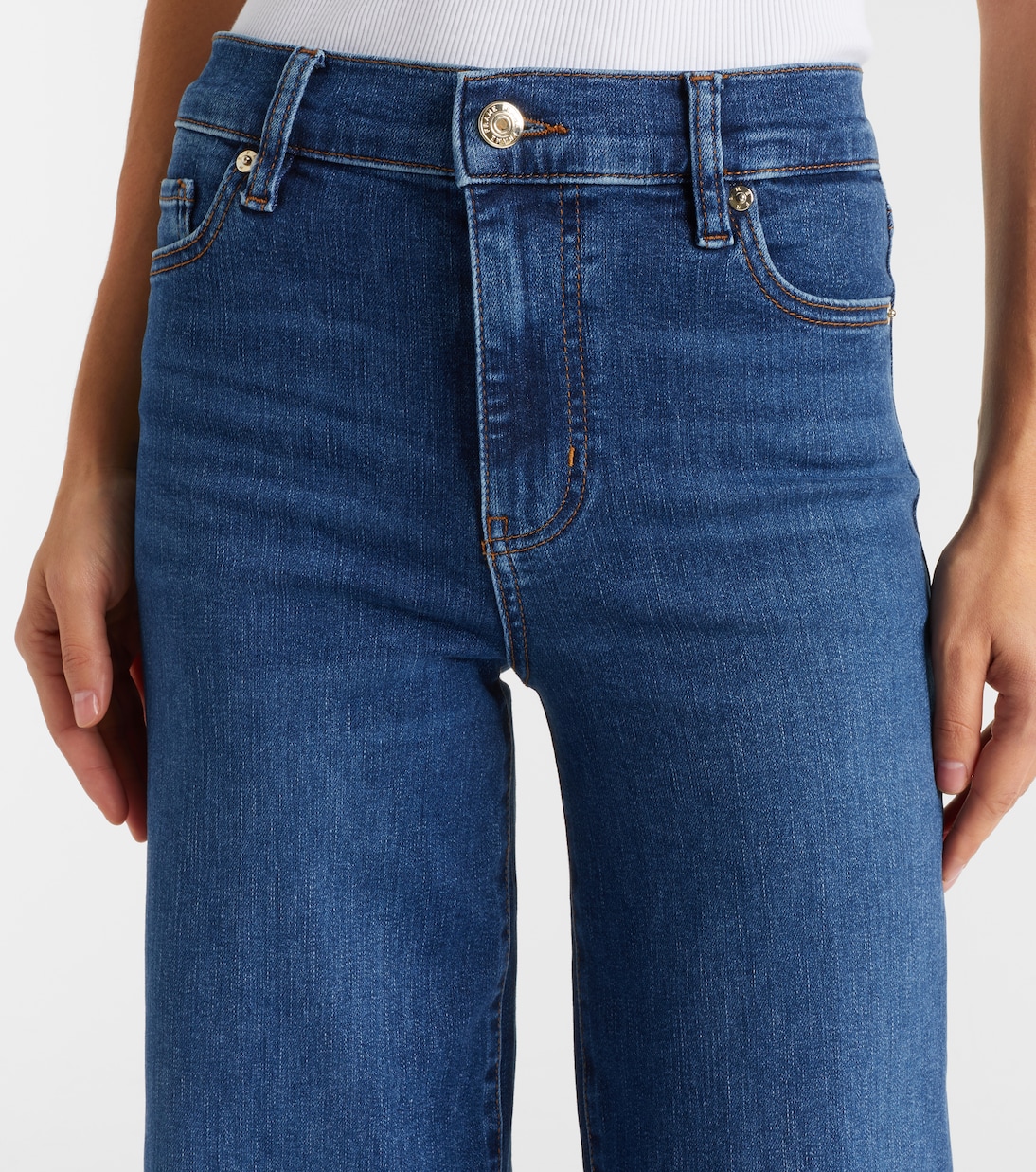Le Slim high-rise wide-leg jeans | Frame