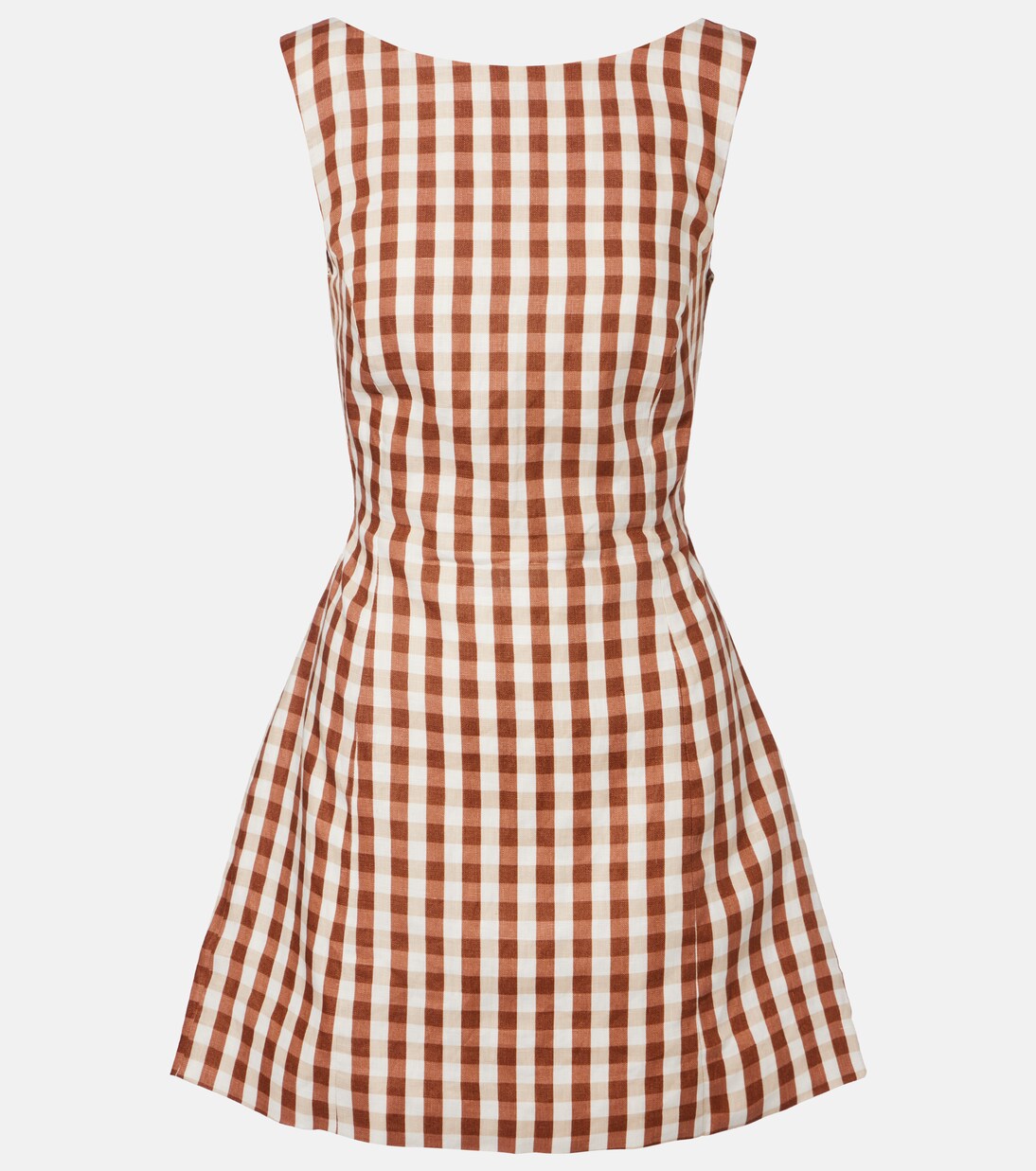 Sofia gingham linen minidress | Faithfull