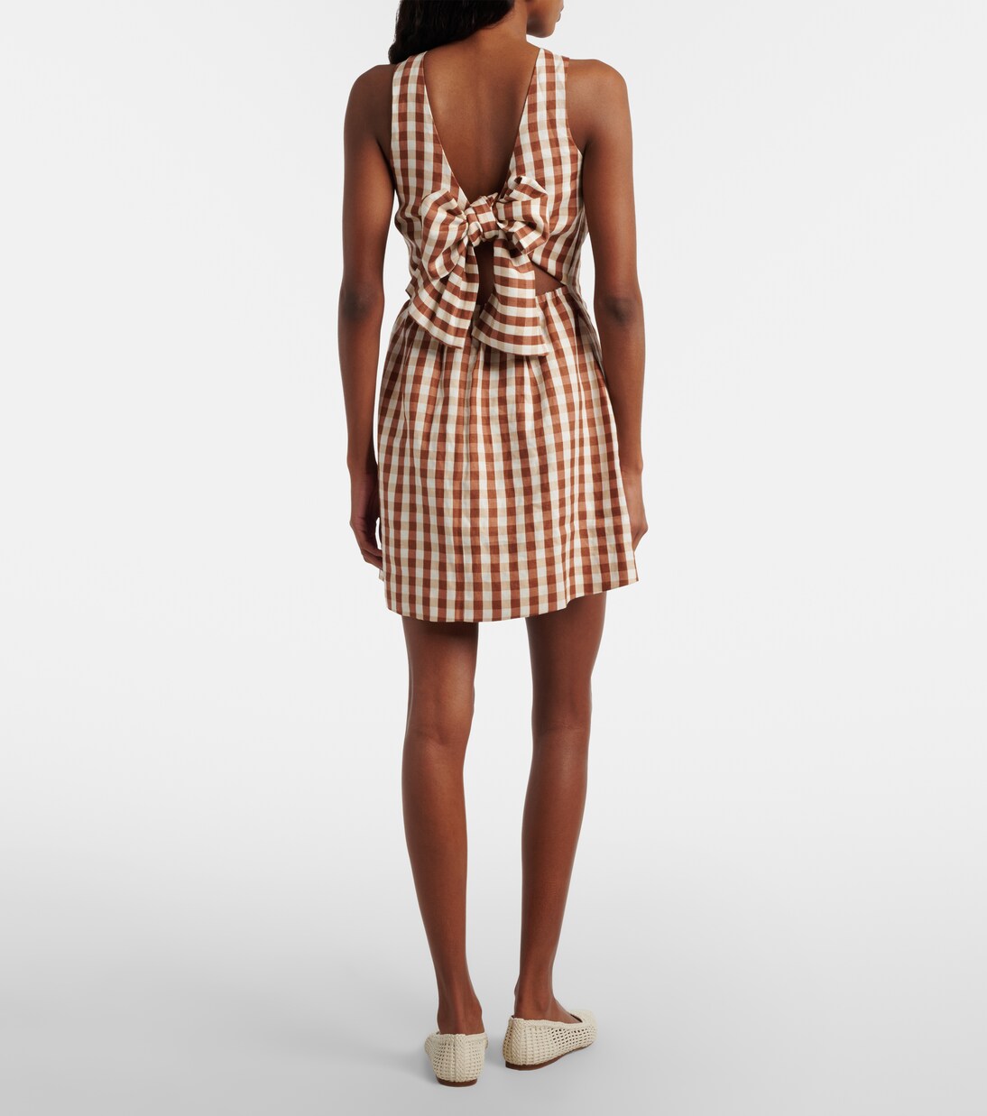 Sofia gingham linen minidress | Faithfull