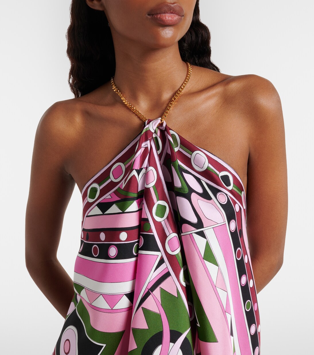 Printed silk satin top | Pucci