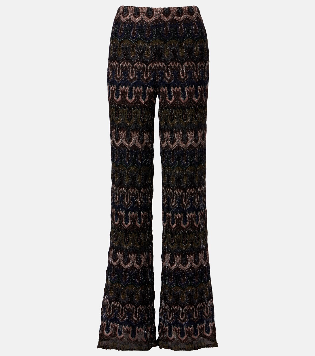 Pantalon flare intarsia en lamé | Missoni