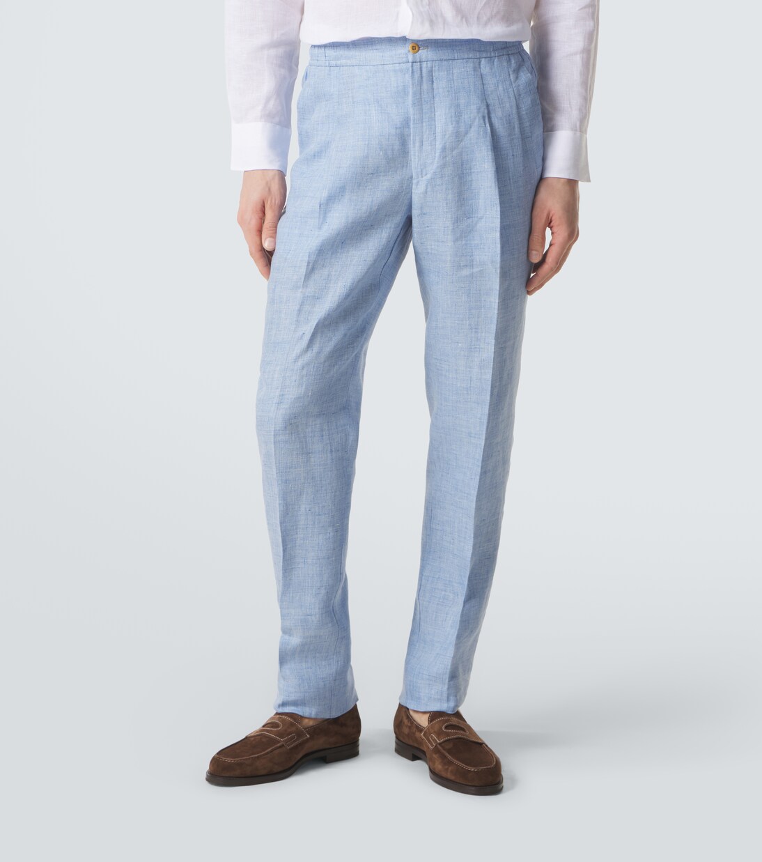 Linen slim pants | Rubinacci