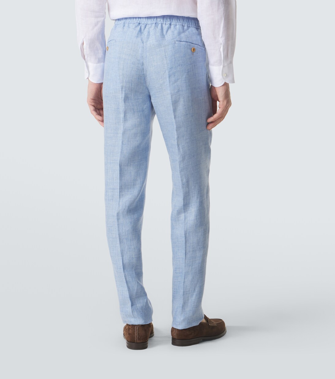 Linen slim pants | Rubinacci