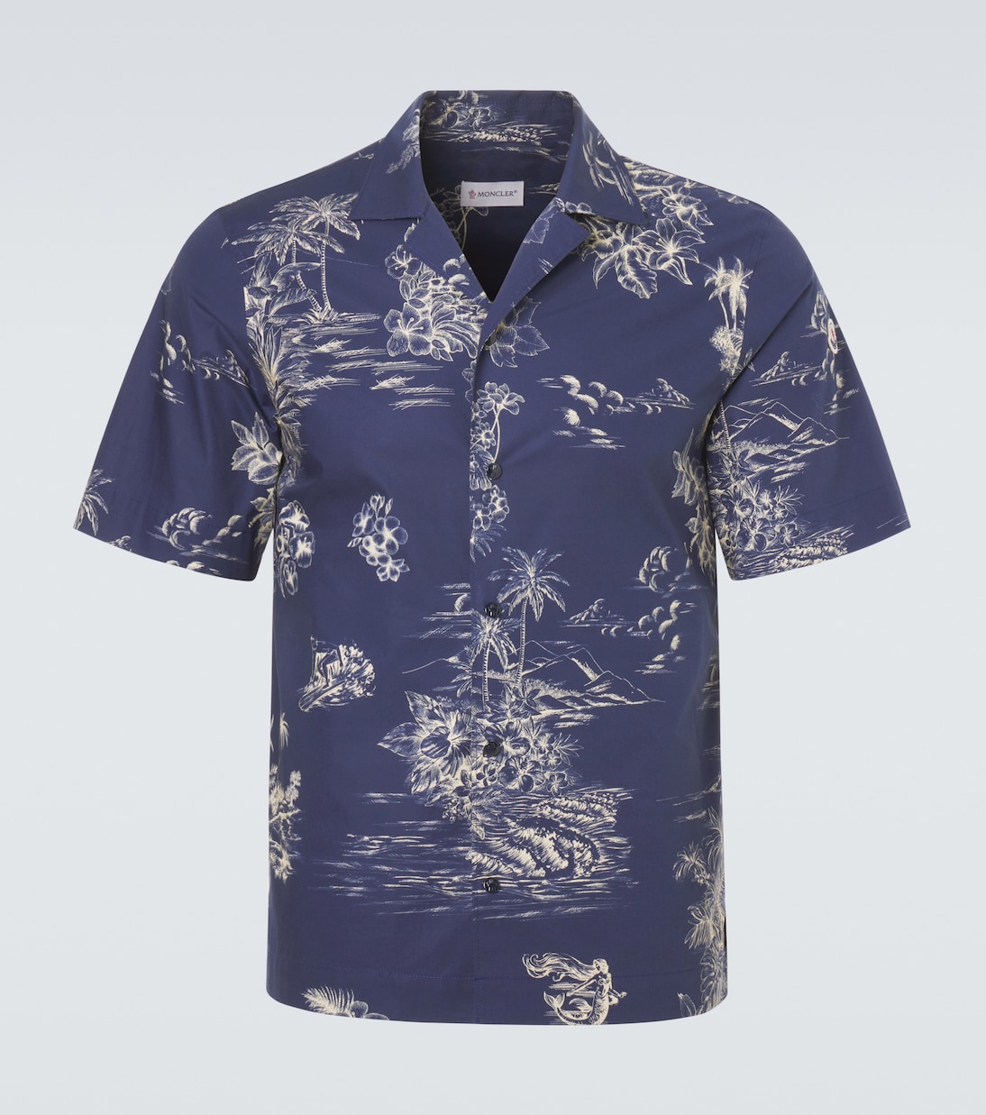 Printed cotton bowling shirt | Moncler