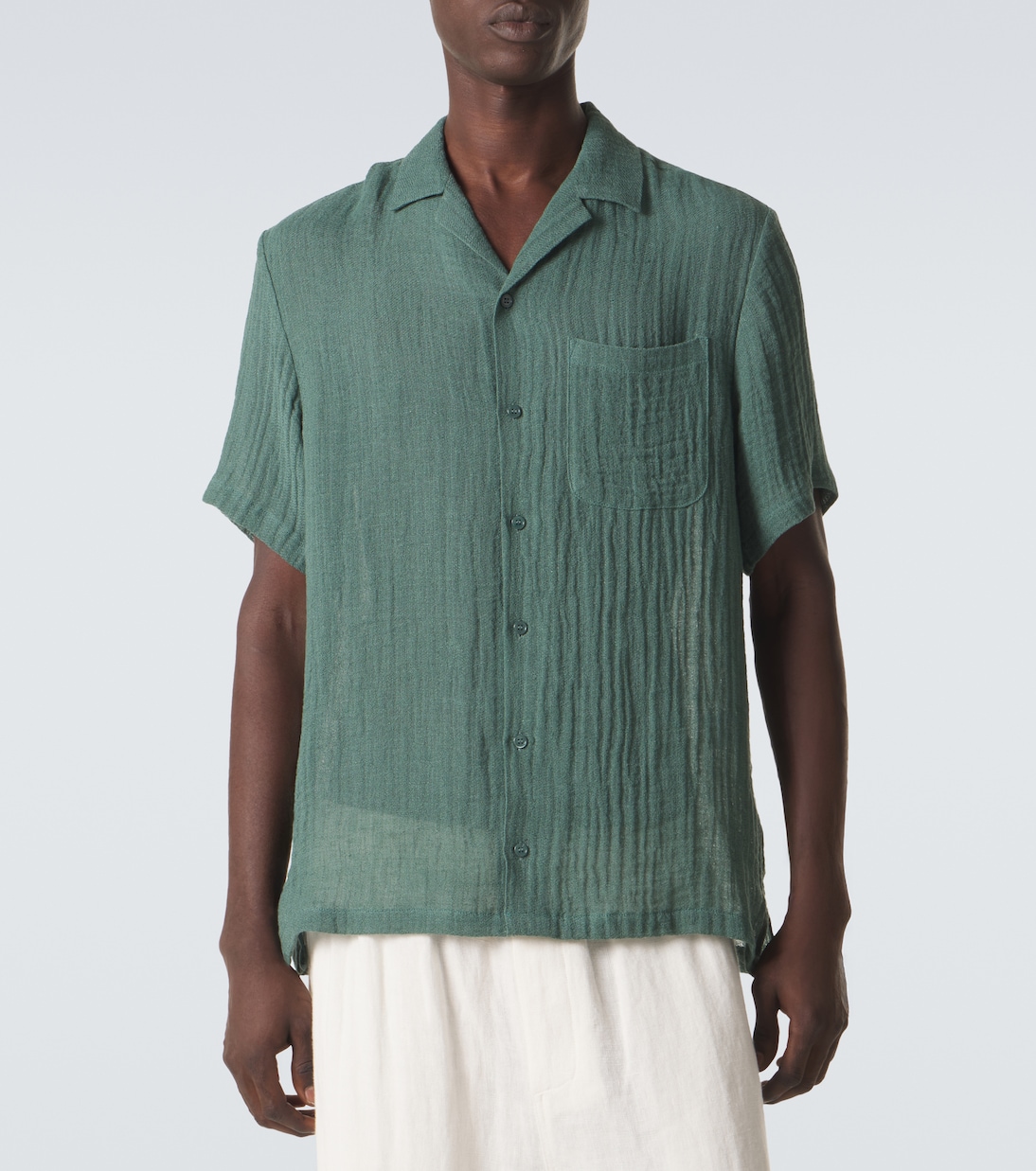 Botad linen bowling shirt | Le Kasha