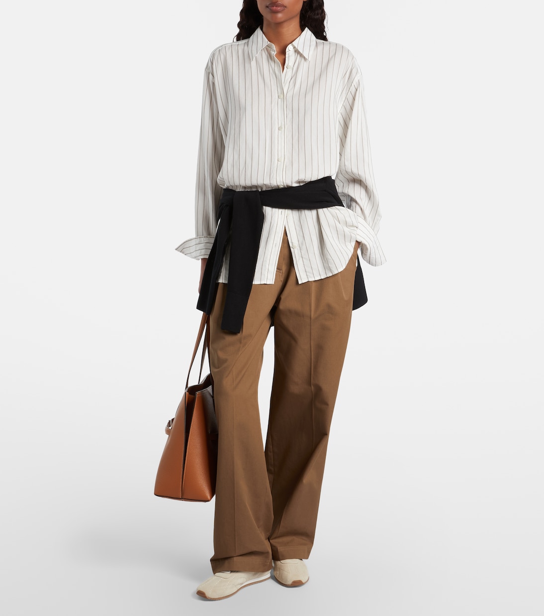 Pleated cotton wide-leg pants | Toteme