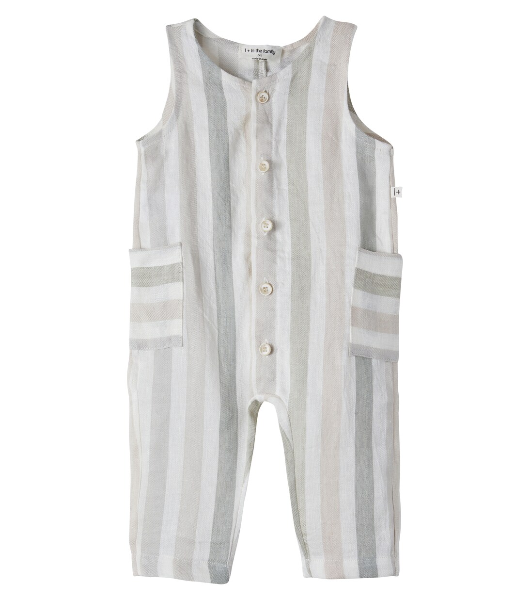 Baby Mori striped linen playsuit | 1 + in the Family