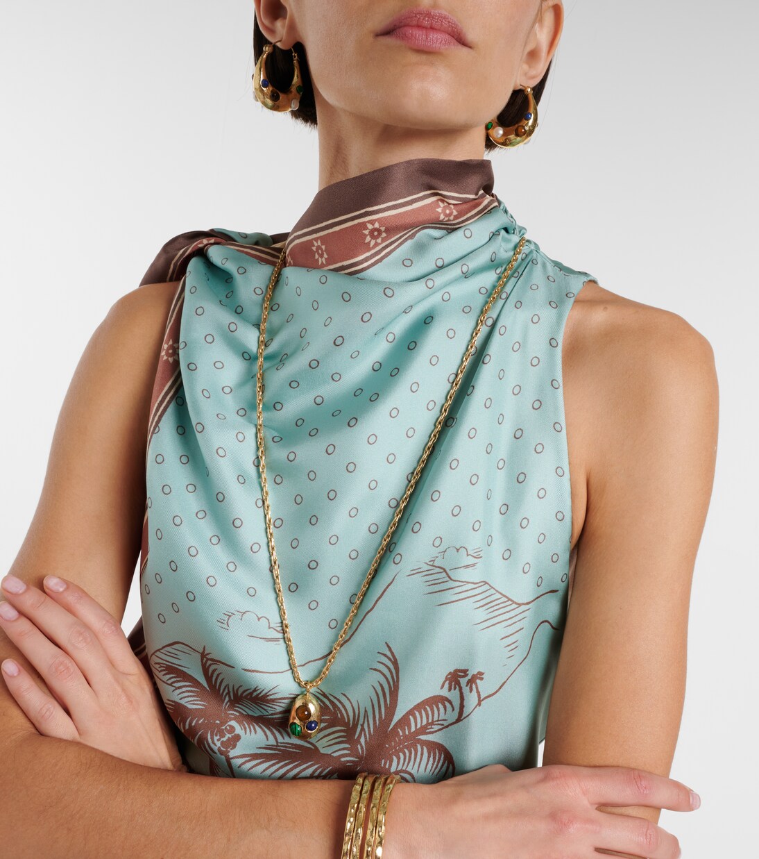 Jem Rainbow embellished pendant necklace | Alémais