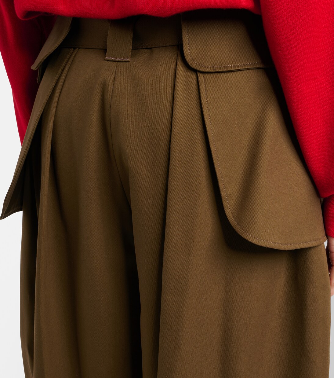 Double L cotton and silk barrel-leg pants | Loewe
