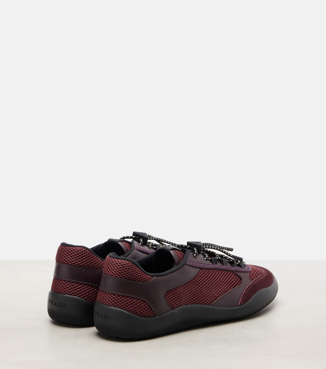 Speedrock leather-trimmed sneakers | Prada
