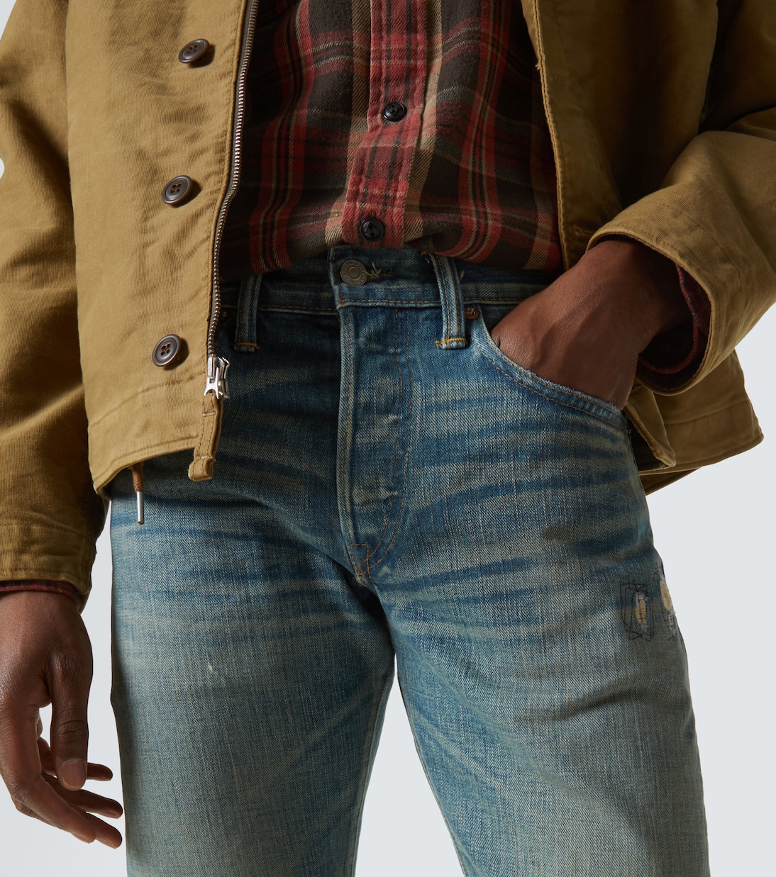 Jeans slim Ridgway con efecto desgastado | RRL