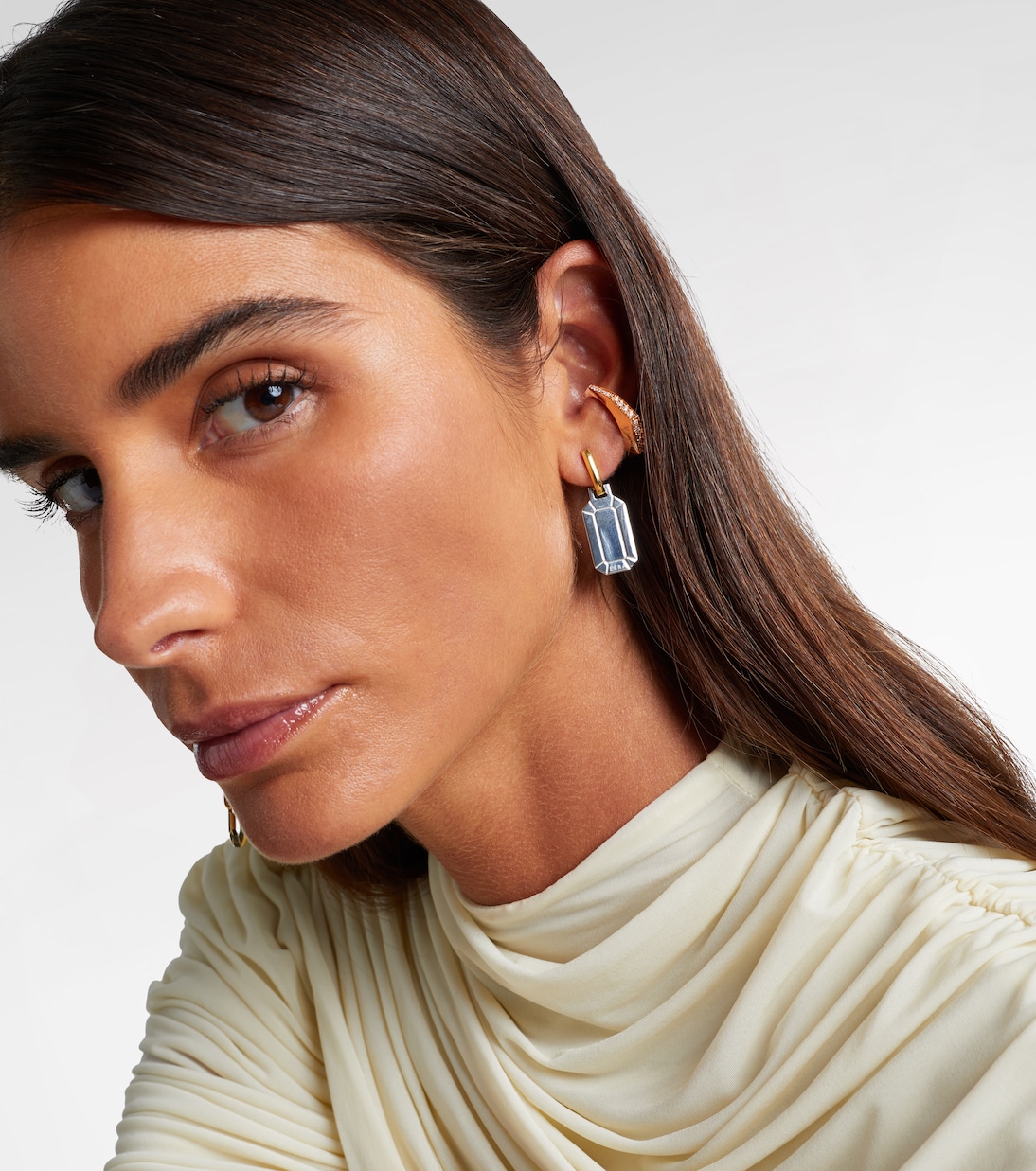 Boucle d'oreille Sabrina en or 18 ct et diamants | Eéra