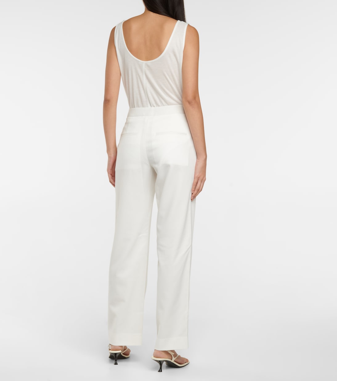 Cleo high-rise straight pants | Deveaux New York