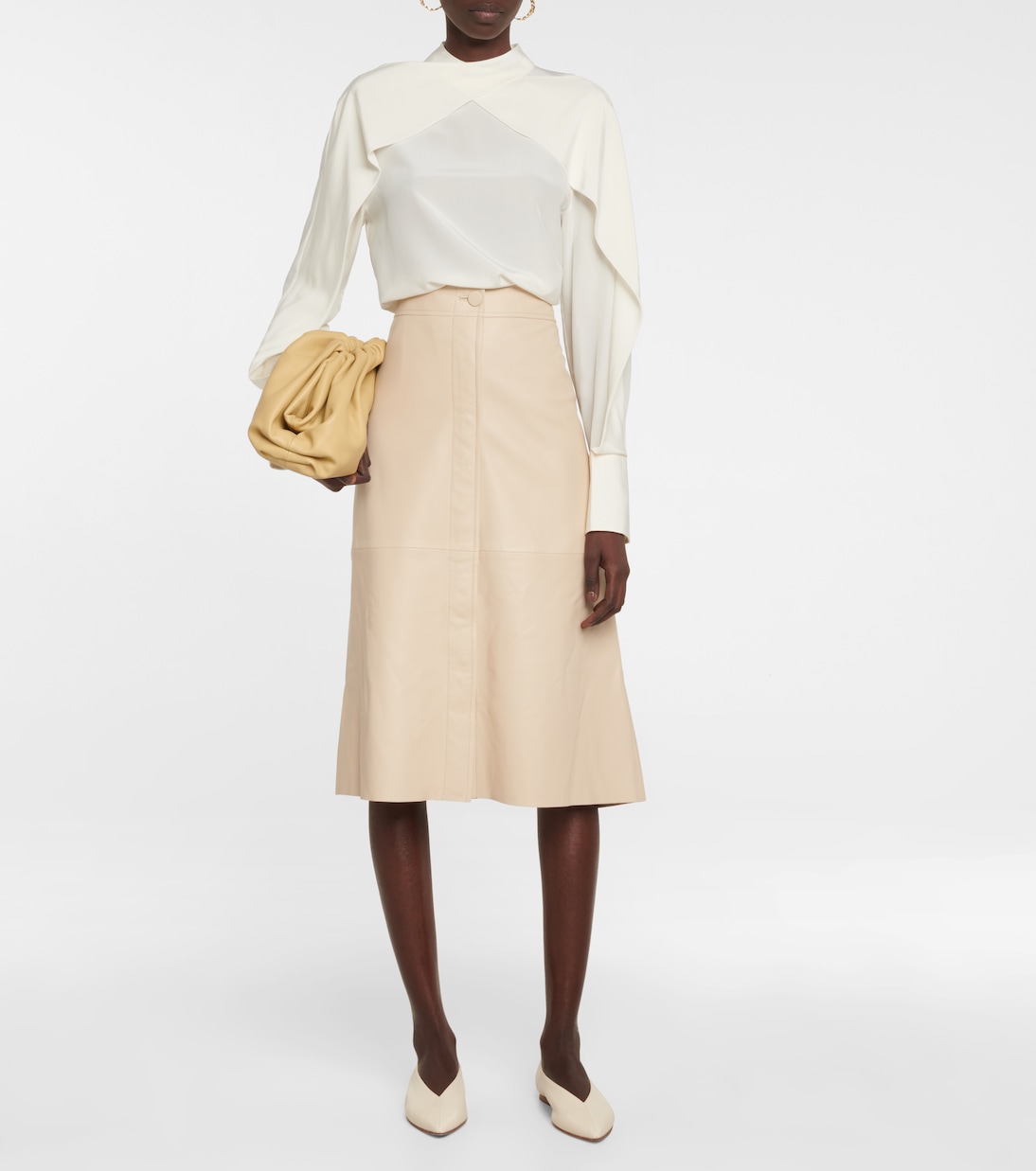 Falda midi Savana de piel | Joseph