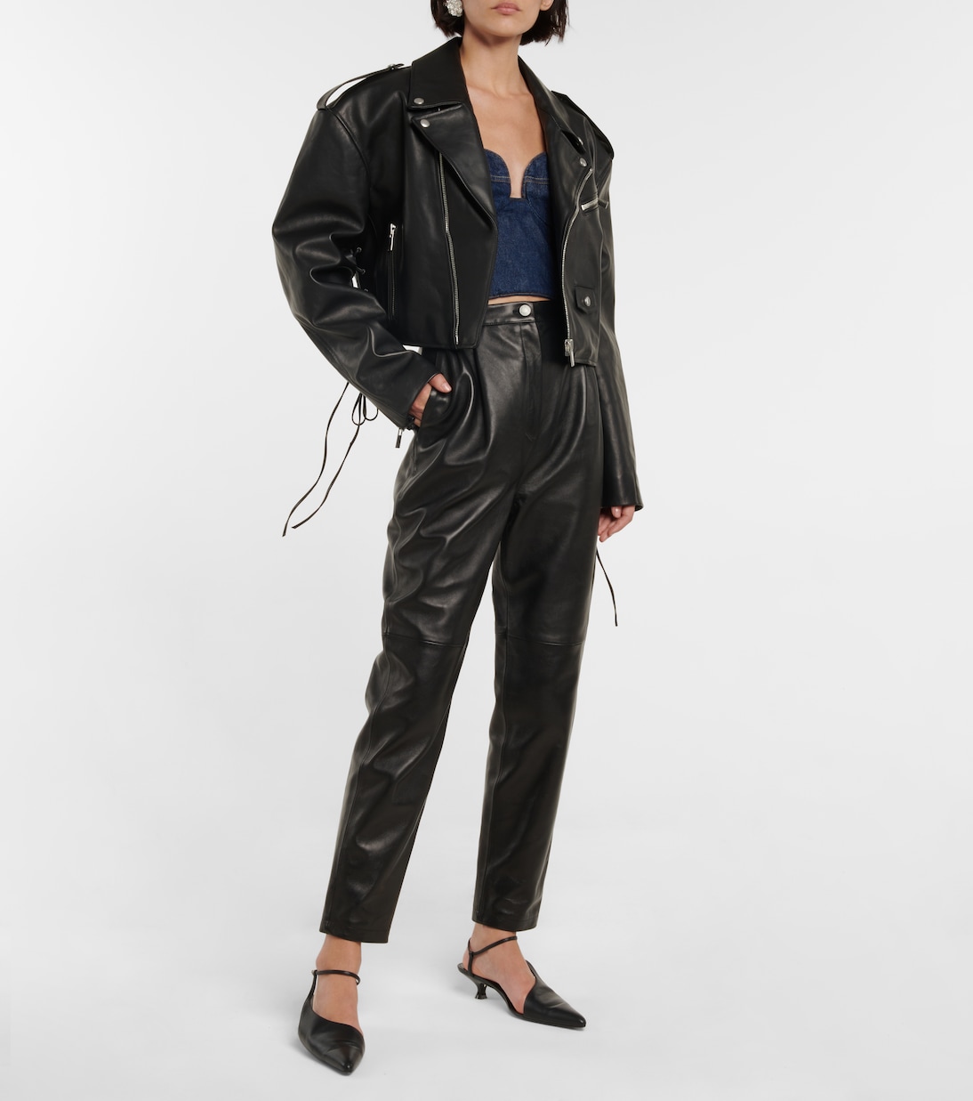 Veste raccourcie en cuir | Magda Butrym