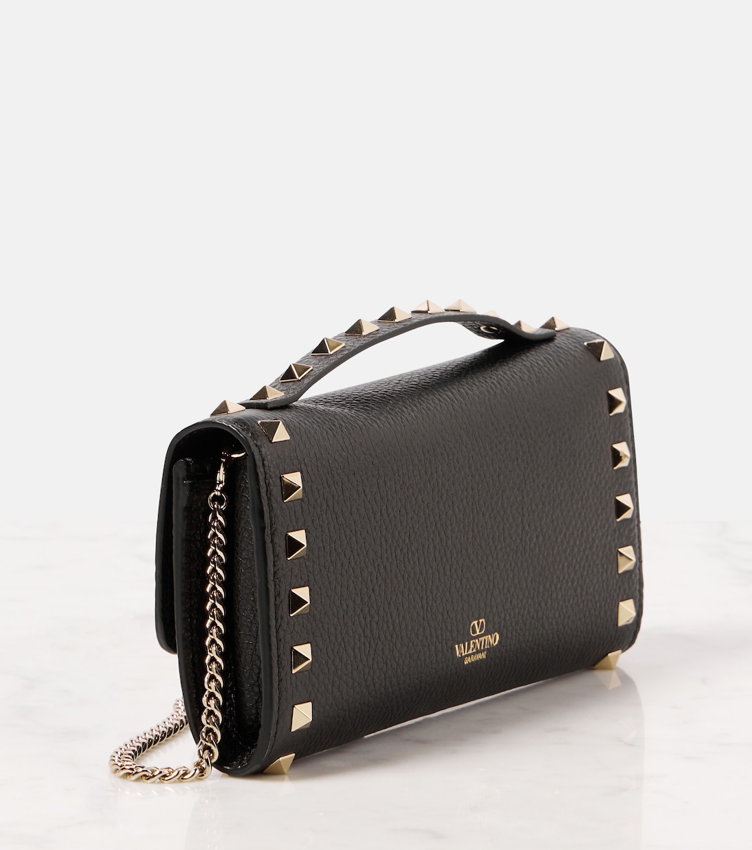 Rockstud leather wallet on chain | Valentino Garavani